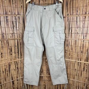 5.11 Tactical Series Tan Cargo Pants Rip Stop Men's Medium 31.5-35" Waist